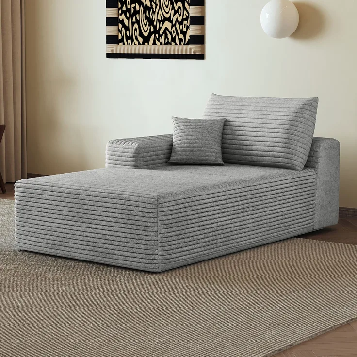 ZUBALIYA SchlafSofa mit Cordbezug, modular aufgebaut, ohne aufwendige Montage, für Wohnzimmer und Apartments