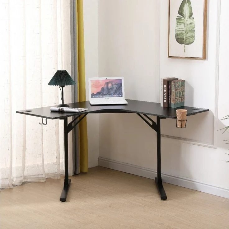 Happy Home Computertisch Eckschreibtisch mit Gaming-Optik & stylischem Design für Homeoffice – Bild 1