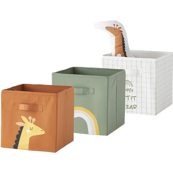 vertbaudet Aufbewahrungsbox Kinderzimmer 3er-Set Aufbewahrungsboxen TANSANIA