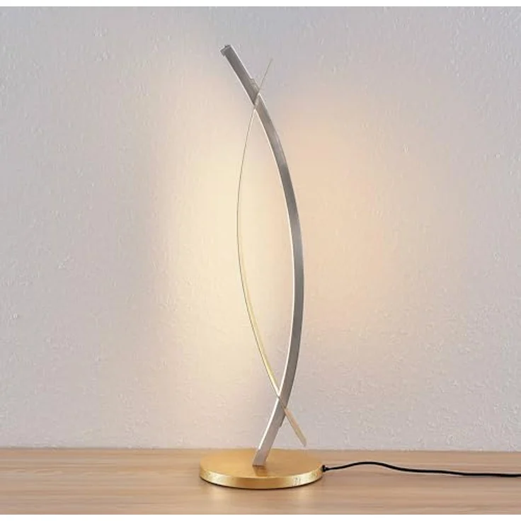 Lucande LED-Tischleuchte Marija, goldfarbend, dimmbar, modernes Design, 62 cm – Bild 6