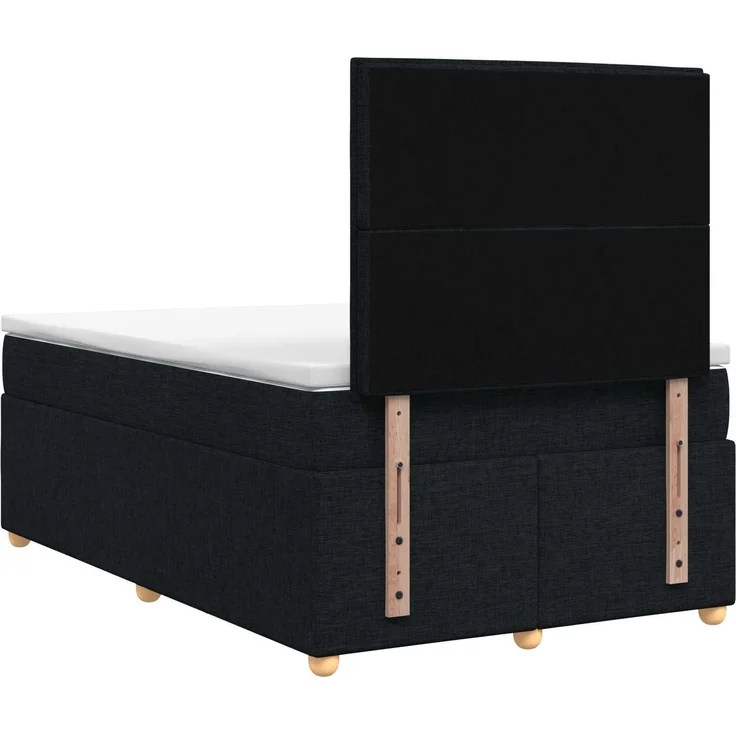 vidaXL Boxspringbett mit Matratze Schwarz 120 x 200 cm Stoff 3453853 – Bild 8