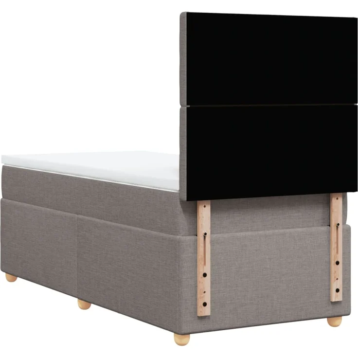 vidaXL Boxspringbett mit Matratze Taupe 90x190 cm Stoff 3293453 – Bild 8