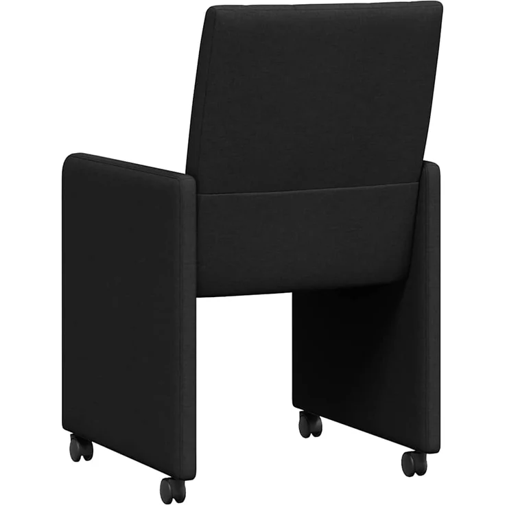 vidaXL Esszimmerstühle mit Rollen 2 pcs Schwarz 58 x 65 x 94 cm Stoff 42017831 – Bild 5
