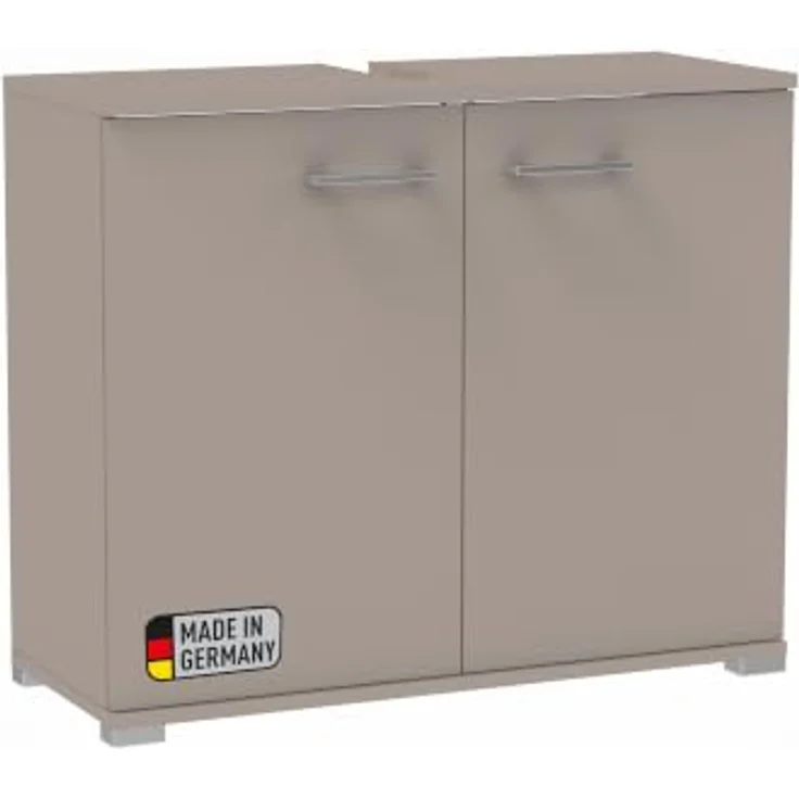 FACKELMANN Easy Waschbeckenunterschrank, 80cm Breite, Moderner Stil, Farbe Kaschmir, Stehend, Made in Germany – Bild 1