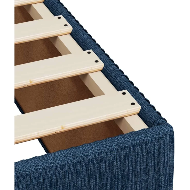 vidaXL Boxspringbett mit Matratze Blau 200x200 cm Stoff 3287576 – Bild 11