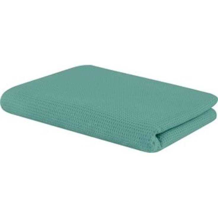 Baumwoll Waffelpiqué Decke petrol 75 x 120 cm – Bild 6