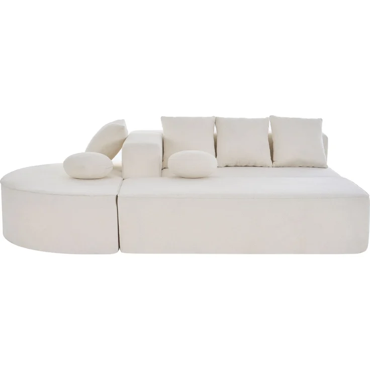 ZUBALIYA Modulares Sofa mit Chenille - Bezug, mit breiten Armlehnen, modular aufgebaut, mit Schaumstoffpolsterung – Bild 13