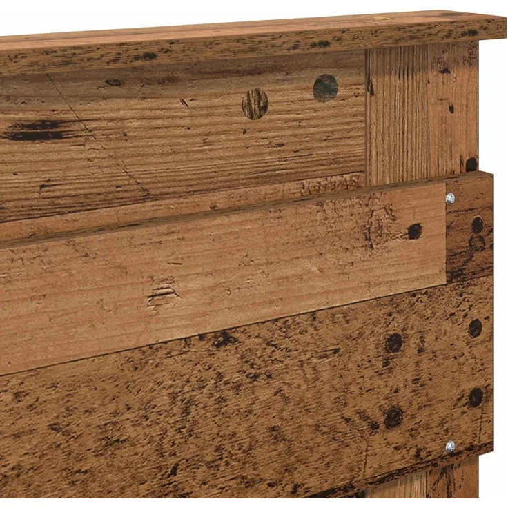 vidaXL Bettrahmen Altholz 140 x 190 cm Massives Kiefernholz 3409757 – Bild 10