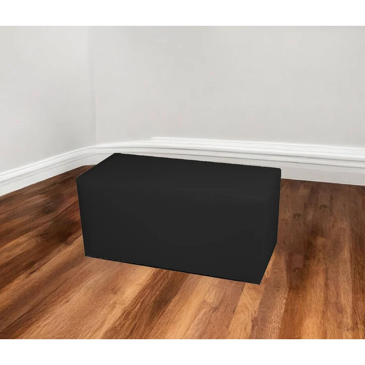 Talamo Italia - Pouf Aceto, Mehrzwecksessel, Sitzsack, Hockerhocker, Made in Italy, 40x90 h42 cm, Schwarz
