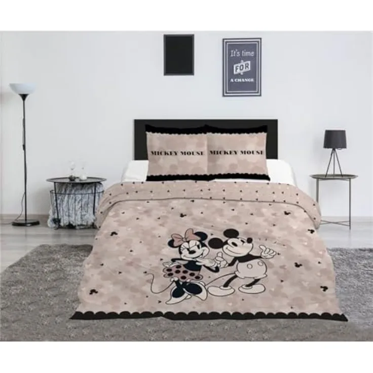 Aymax sprl Bettwäsche Disney Mickey 240x220 cm + 2 Kissenbezüge 65x65 cm Polycoton
