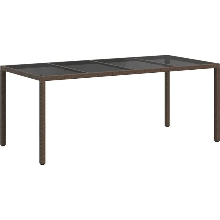 vidaXL Gartentisch Braun 190 x 90 x 75 cm Poly-Rattan 362546 – Bild 5