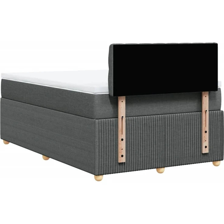 vidaXL Boxspringbett mit Matratze Dunkelgrau 120x190 cm Stoff 3287403 – Bild 6