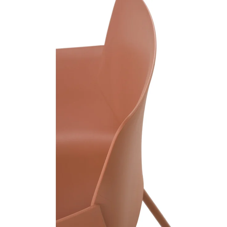 CLP 2er Set Gartenstuhl Alpena Stapelstühle wetterfest und UV-beständig,terracotta – Bild 6