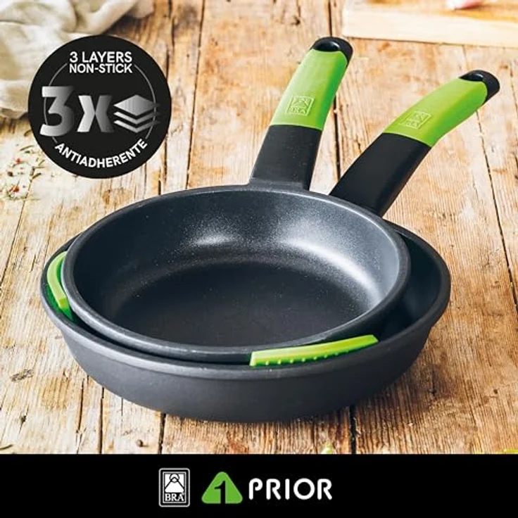 BRA Prior | Bratpfanne, 20 cm, Aluminiumguss mit Antihaftbeschichtung, für alle Herdarten einschließlich Induktion geeignet – Bild 3