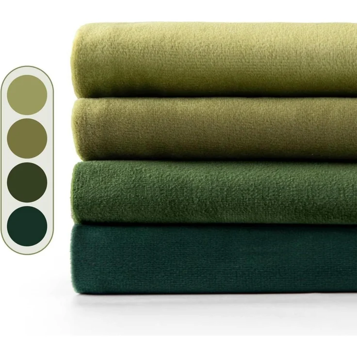 4er Set Samt Kissenbezüge 40x40 cm Salbeigrün Dekorative Sofakissenhüllen – Bild 2