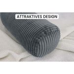 Amilian Nackenrollenbezug 15x40 cm - Ersatzbezug für Nackenrolle, Bettrolle, Kissenrolle, waschbarer Bezug mit verdecktem Zip für leichtes Abnehmen.