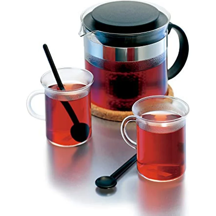 Bodum Teebereiter bistroNouveau (Kunststoff Teesieb, Hitzebeständiges Glas, 1,5 liters) schwarz – Bild 5