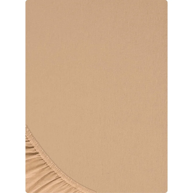 Buymax® Spannbettlaken 160x200 cm Baumwolle 100% Spannbetttuch Bettlaken Jersey, Matratzenhöhe bis 25 cm, Farbe Sand – Bild 9