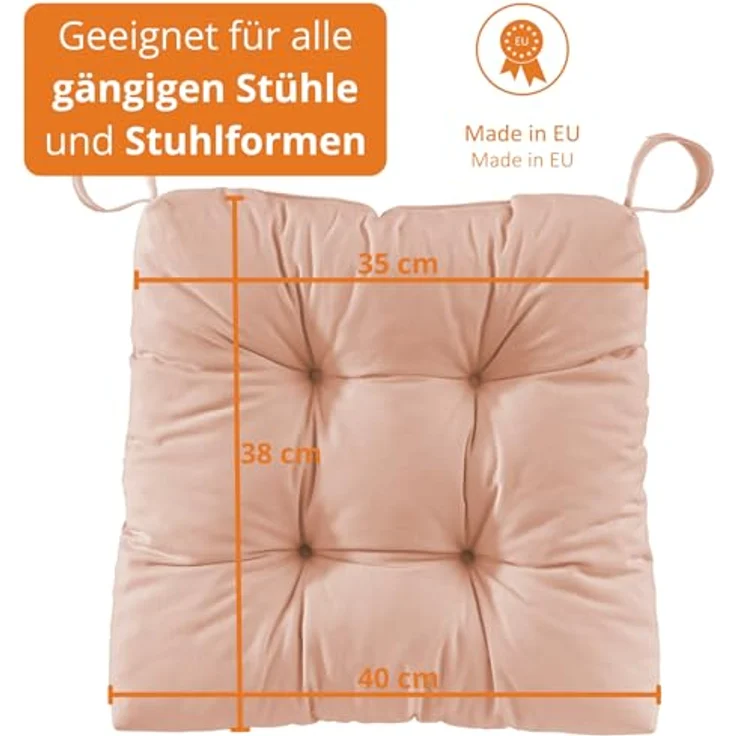 sleepling Stuhlkissen Eva, für Indoor und Outdoor, mit Klettverschluss, abriebfest und langlebig – Bild 3