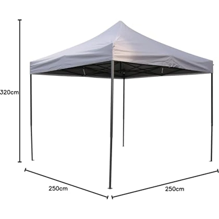 All Seasons Gazebos 3x3 m vollständig wasserdichtes Faltpavillon - Metallisch Grau – Bild 10