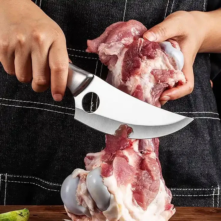 Multifunktionales Outdoormesser und Küchenmesser - Kompakt, scharf und handlich mit Ledertasche - Das ultimative Werkzeug für Abenteurer und Kochbegeisterte – Bild 7