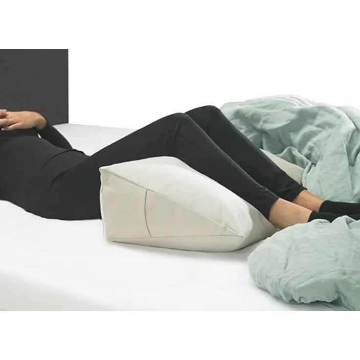 XDREAM Rückenkissen ergonomisches Keilkissen für Bett und Sofa, 1-tlg, als Kopfkissen oder Venenkissen verwendbar, mit praktischem Seitenfach – Bild 7