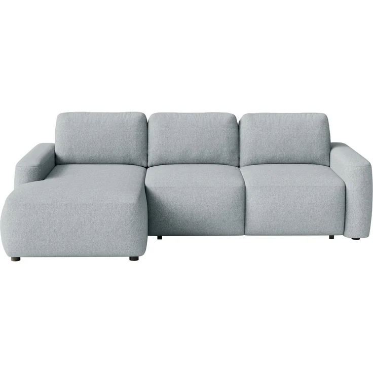 Selsey 'Carnos Mini' Ecksofa mit Schlaffunktion, Ottomane links, Chenille pflegeleicht, Grau – Bild 6