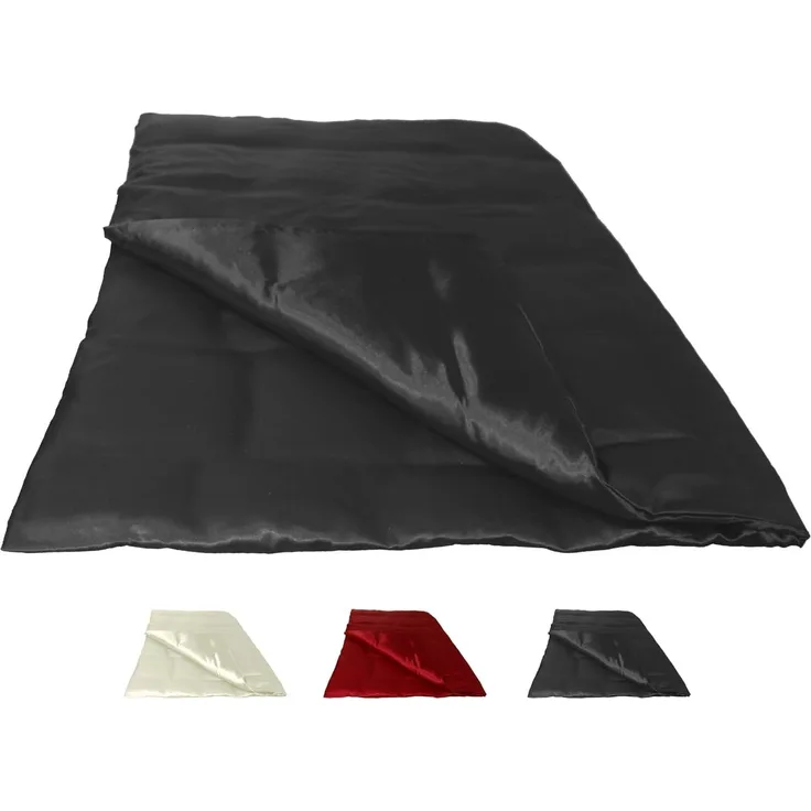 beties Bettbezug Glanz Satin, (1 St), Bettbezug ca. 135x200cm Bettwäsche Glatt (schwarz)