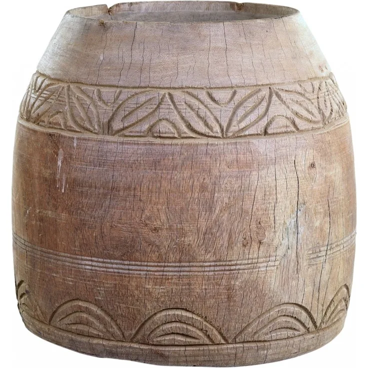 Chic Antique Grimaud Deko Vase Holz 65080300 H:32cm Ø 32,5CM