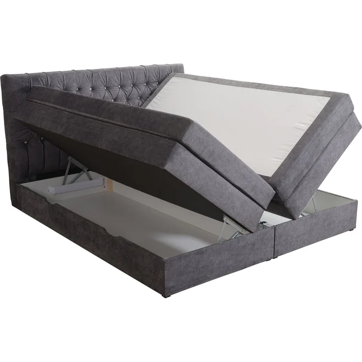 Malton Boxspringbett 180x200 Hotelbett Bonellfederkern Bett + Topper Bettkasten – Bild 3