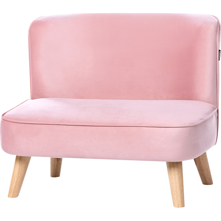 Kindersofa RISBY Samtstoff Rosa – Bild 4