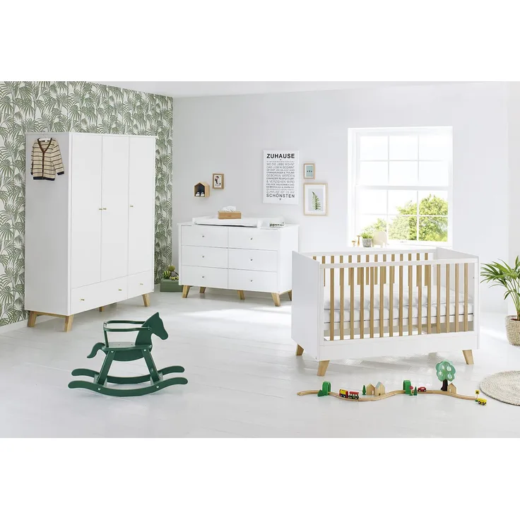 Pinolino 'Pan' 3-tlg. Babyzimmer-Set weiß, breit, 3-türig
