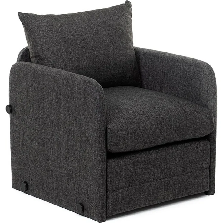 Hanah Home 'Saga Single - Dark Grey' 1-Sitzer-Schlafsofa, Dunkelgrau, 68 x 70 x 66 cm – Bild 5