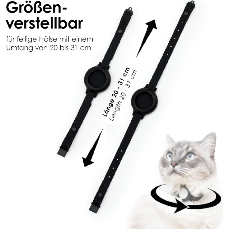 LucyBalu Katzen-Halsband NEMO für den AirTag als Katzentracker, Silikon, Sicherheitsverschluss – Bild 6