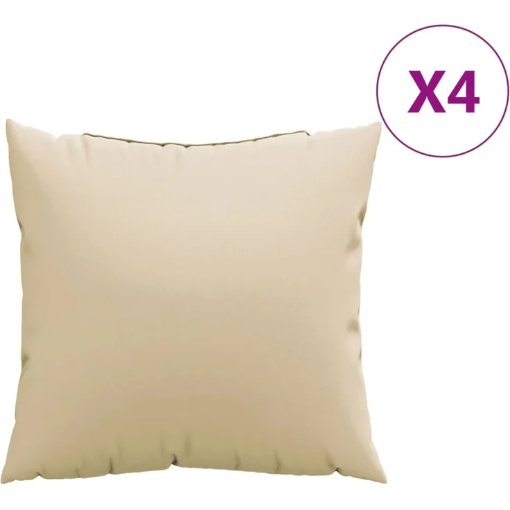 vidaXL Sofakissen 4 Stk. Beige 60x60 cm Stoff 360406 – Bild 2