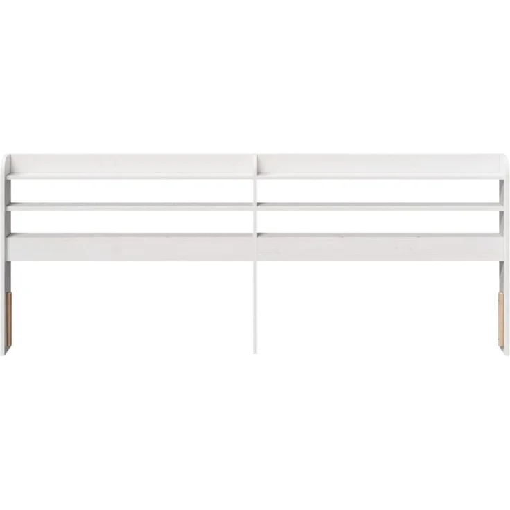 vidaXL Kopfteil mit Ablagen Weiß 200 cm Massivholz Kiefer (Art-Nr 850939) – Bild 3
