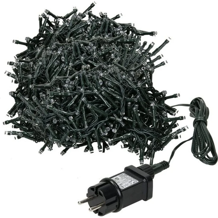ECD Germany LED-Lichterkette Weihnachtsbeleuchtung Weihnachtslichterkette Christbaumbeleuchtung, Cluster Lichterkette 1800 LEDs 36m für Innen & Außen IP44 Warmweiß – Bild 4