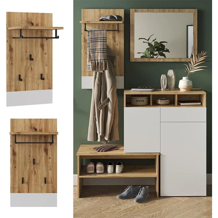 Wandgarderobe Selena Weiß/Artisan 44 x 83 cm Vicco – Bild 2