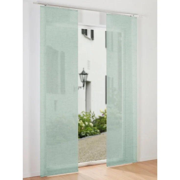 heine Gardine Schiebevorhang (1 St), Klettschiene, halbtransparent, Schiebevorhang – Bild 3