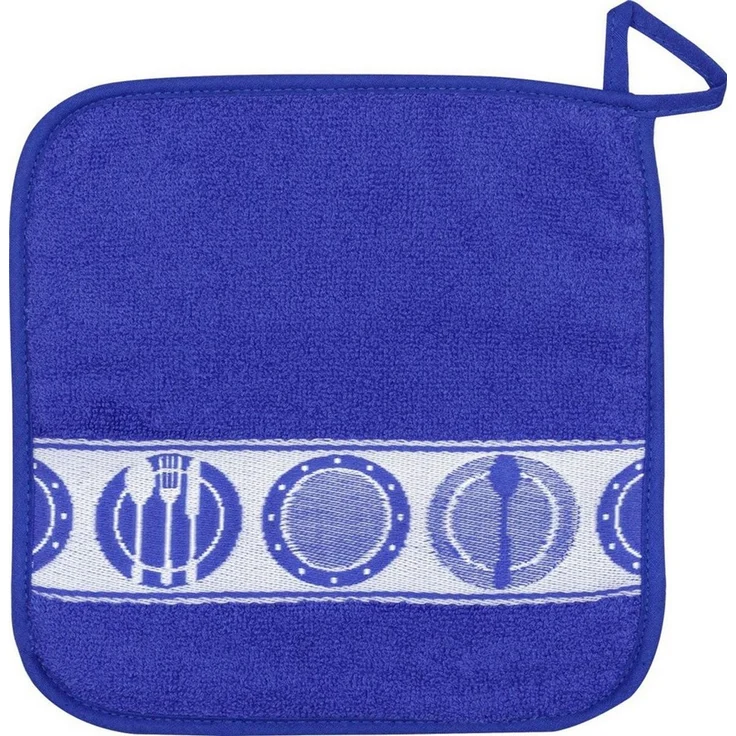 Kracht Topflappen Teller, (2-tlg, 2-teilig), 2er Set Topflappen, Baumwoll Frottier, ca. 22x22 cm – Bild 2