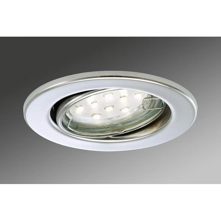 TRANGO LED Einbauleuchte, 6er Set 6729-068-5WAK Einbaustrahler in Rund Chrom inkl. 6x 5 Watt GU10 LED Leuchtmittel 3000K warmweiß & 6x GU10 Lampenfassung, Deckenspots, Einbauspots, Deckenleuchte – Bild 3