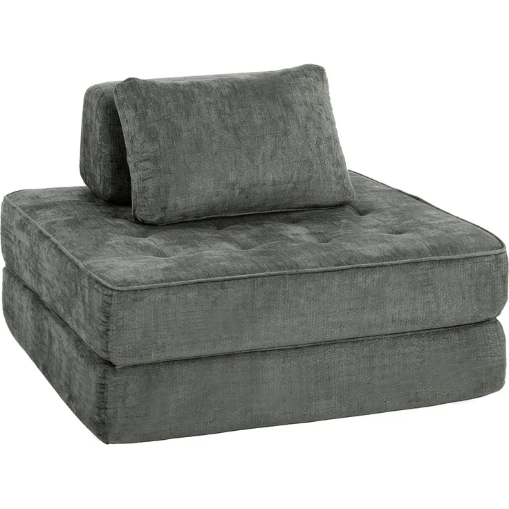 MELAYR, 2-in-1 Boneless Cloud Schlafsessel, 97 x 97 x 70 cm, Grau