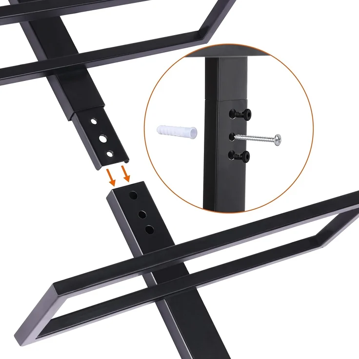 Yaheetech Weinregal Flaschenhalter Flaschenregal Aufbewahrungsregal für die Wand aus Metall 10 Flaschen, Schwarz – Bild 9