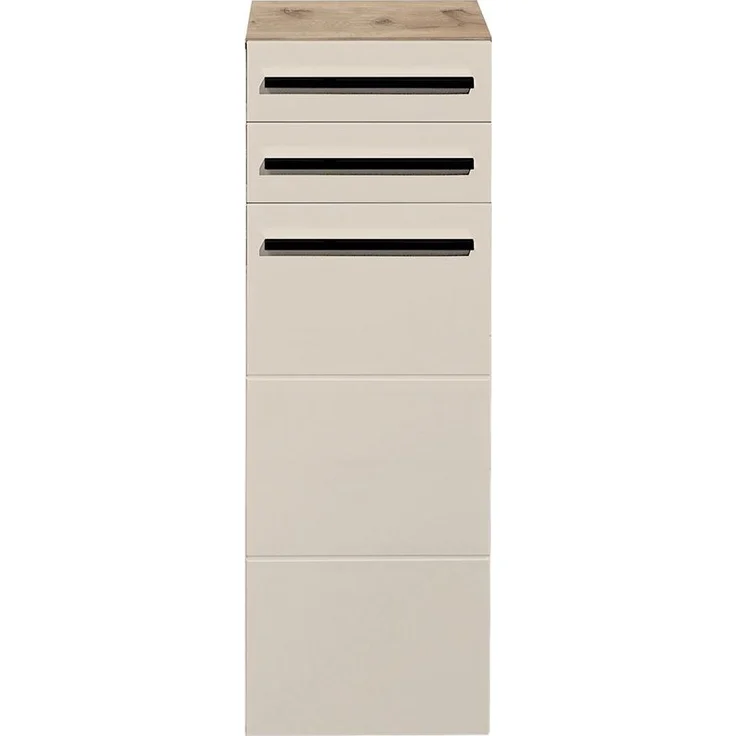 Seitenschrank Sylt / Split, Holzwerkstoff, Beige, Holzfarben, 34 x 104 x 31 cm – Bild 1