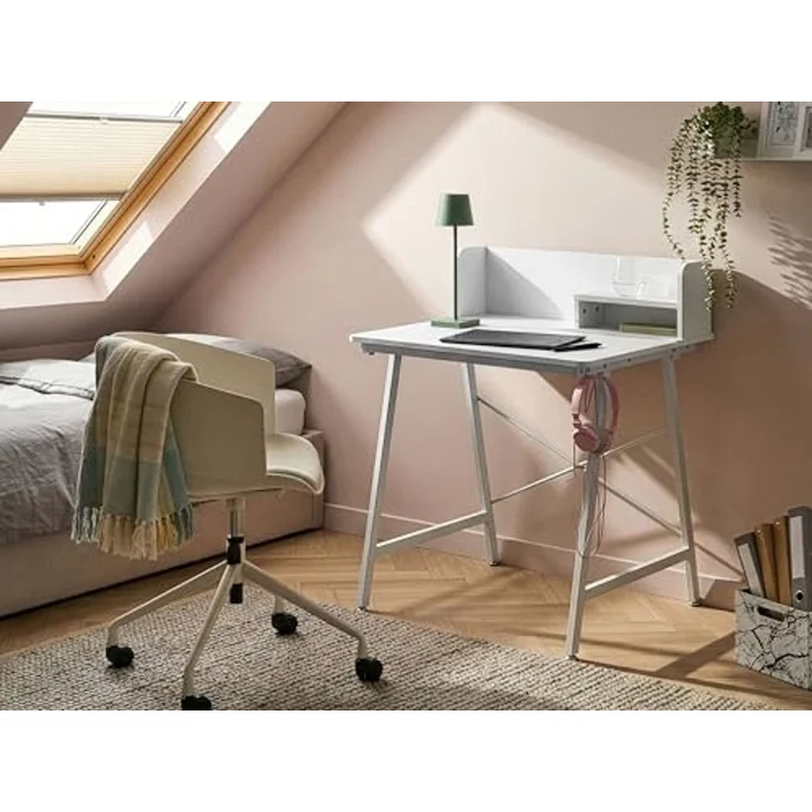 Zeichentisch mit neigbarer Tischplatte ALAND Weiß 80 cm 62 cm – Bild 2