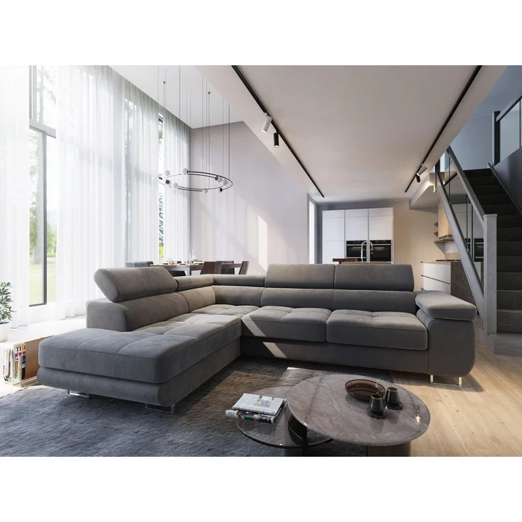 Masseno Ecksofa SELVA mit Schlaffunktion L-Form, Sofa mit Bettkasten – Bild 5