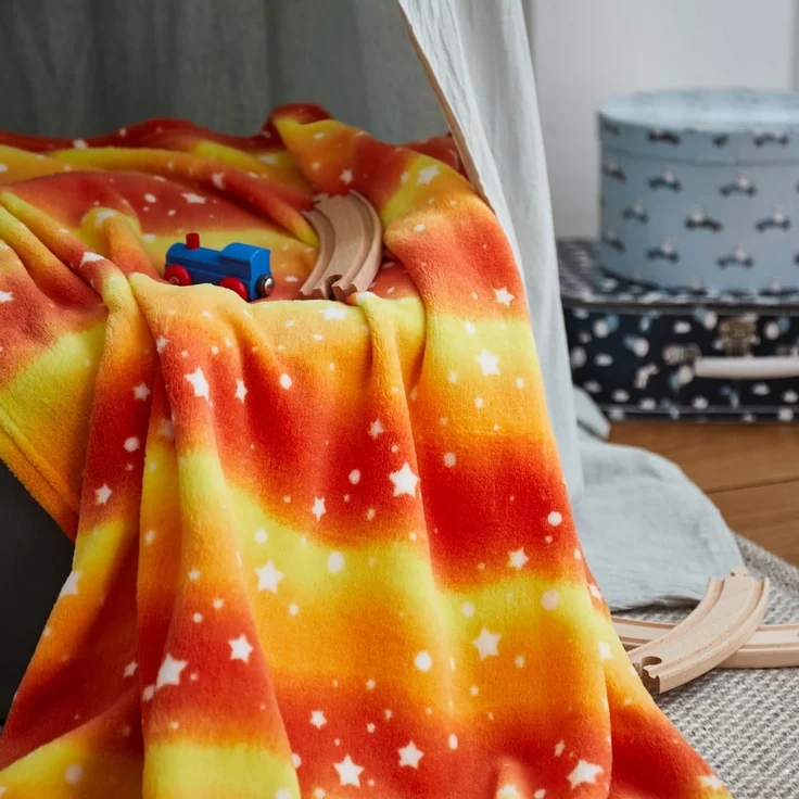 Lumaland Kuscheldecke für Kinder 100x150cm orange – Bild 2