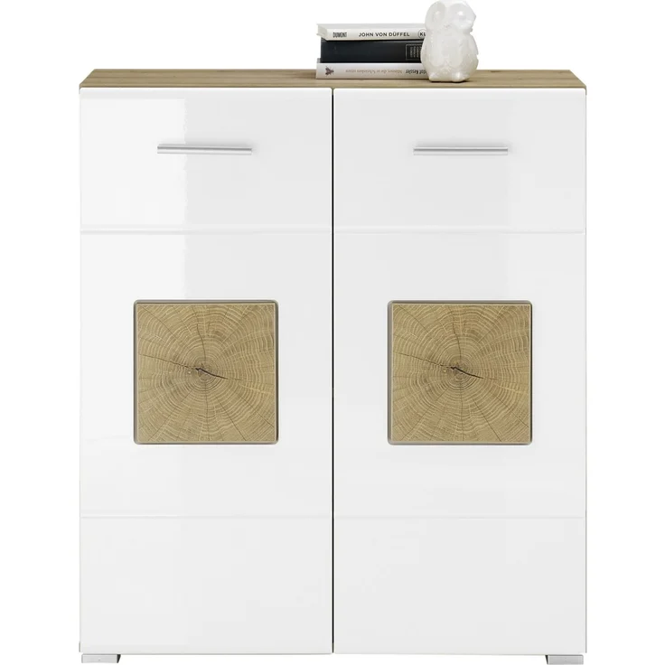 Kommode >Georgia< in Eiche Artisan Nachbildung - 80x92x38cm (BxHxT) – Bild 2