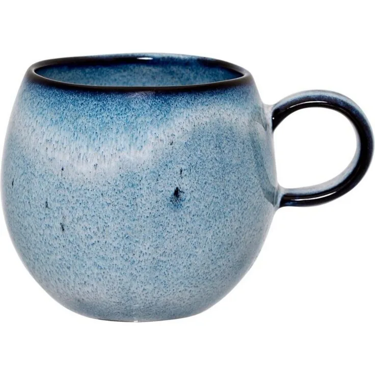 Bloomingville Tasse Sandrine, blau 275ml Keramik Kaffeetasse Teetasse dänisches Design