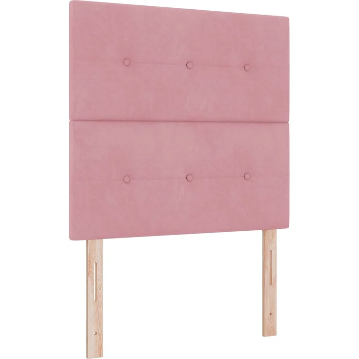 vidaXL Ottoman-Bett mit Matratze und LED Rosa 90 x 190 cm Samt 3458276 – Bild 5